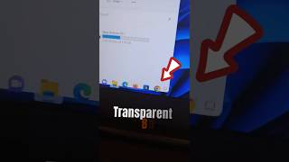 Transparent Windows Taskbar 🔍✨ WindowsTricks pctipsandtricks hindi ga windows11windowstips [upl. by Koerner]