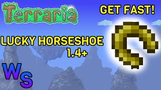 Terraria how to get Lucky Horseshoe on 14 SEED [upl. by Nyliret]