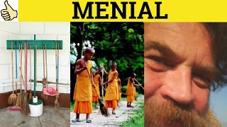 🔵 Menial Means  Menial Meaning  Menial Examples  Menial Definition  Menial Defined  Menial [upl. by Atiken]