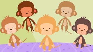 five little monkeys  nursery rhymes  childrens rhymes  kids songs [upl. by Annuhsal]