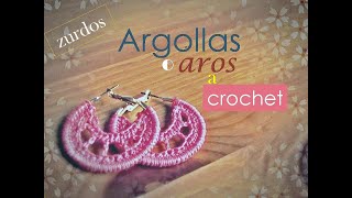 AROS o también llamadas ARGOLLAS a CROCHET zurdo [upl. by Moulden566]