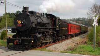 Teneessee Valley Museum Railway no 610 Lunkenheimer 3 chime whistle SFX [upl. by Eicul]