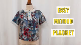 placket sewing tutorial Very Easy Button Placket Kurti Neck Design sewing tips and tricks [upl. by Blanchard716]