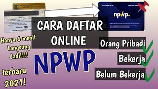 CARA DAFTAR NPWP ONLINE 2021  ORANG PRIBADI BEKERJABELUM BEKERJABISA PAJAK GOOGLE ADSENSE YOUTUBE [upl. by Legyn]