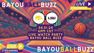 LSU vs Iowa Elite Eight Live Game Watch Party 🏀🔥 MarchMadness BayouBallBuzz [upl. by Ylra]