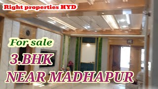 3bhk for sale near Madhapur Gayatri Nagar near kphb three bedroom flat for sale [upl. by Coates980]