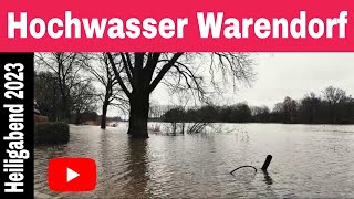 Hochwasser in Warendorf 2023 Ems tritt über die Ufer  Aktuelle Sperrungen und Entwicklungen [upl. by Spring]