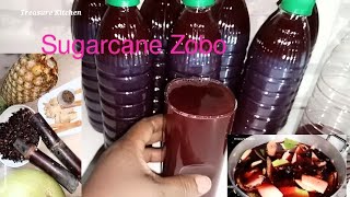 How To Make Zobo Drink With Sugarcane As Sweetener Try this method and thank me later [upl. by Mchail]