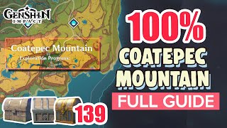 How to Coatepec Mountain 100 FULL Exploration ⭐ Natlan ALL CHESTS【 Genshin Impact 】 [upl. by Dlonyar557]