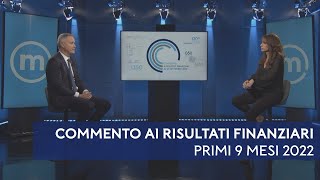 Risultati Primi 9 Mesi 2022  Il commento di Massimo Doris [upl. by Barnum]