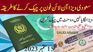 saudi visa check online  Saudi visa online dekhen  How To Check Saudi Visa Check Passport Number [upl. by Bonny]