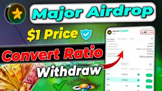 Major airdrop point convert  Major airdrop withdraw  Major airdrop price  Major listing date [upl. by Briny]