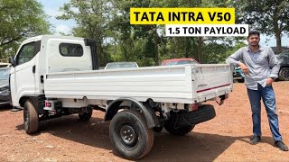 Tata intra v50 pickup truck review 2024 [upl. by Suckram]