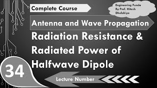 Radiation Power and Radiation Resistance of Halfwave Dipole Antenna by Engineering Funda [upl. by Llerral]