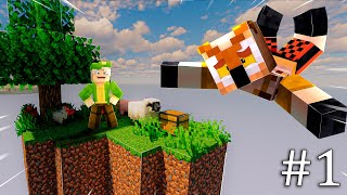 MINECRAFT SKYBLOCK pero con TEXTURAS REALISTAS 1  Fargan y Willyrex [upl. by Oicneserc]