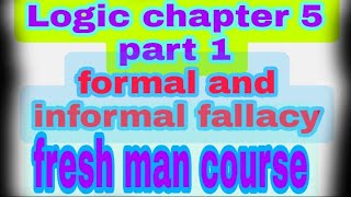 Logicchapter5freshmancourse informalandformalfallacyinamahric [upl. by Yecak]