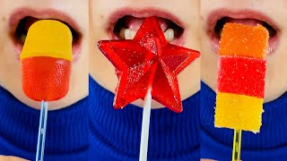 asmr ICE CREAM LOLLIPOPS COLORFUL FOOD JELLY eating sounds mukbang [upl. by Eilsek]