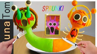 Eating INCREDIBOX SPRUNKI Crazy Green amp Oren menu food Clay Food ASMR mukbang for Kluna Tik Style [upl. by Led]