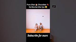 Pura Ghar 🏠 Chocolate 🍫 ka Bna kr Kha liya 😵‍💫  explained hindi shorts [upl. by Abdel]