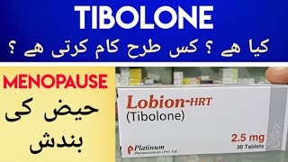 Lobion HRT Tibolone Uses amp Side Effects In Urdu Hindi  Tibolone Uses  Menopause Haiz Ki Bandish [upl. by Irama]