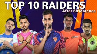 Pro Kabaddi Season 11 Top 10 Raiders After 68 Matches  PKL 11 Top 10 Raiders [upl. by Ayoted]