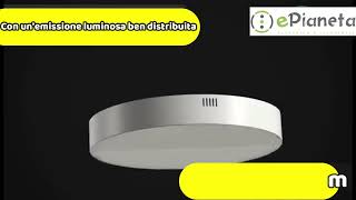 Plafoniera led 32w tonda bianco design moderno pannello lampada da soffitto [upl. by Gnoy]