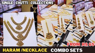 SINGLE CHUTTI HARAMNECKLACE JEWELLERY FROM RS65 WHOLESALE PRICE TAMILCOMBO SETS AVAILABLE [upl. by Neiluj793]