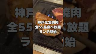 【焼肉】神戸三宮食べ放題ランチ【土日祝1999円〜】 [upl. by Kutzenco]