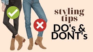 How to wear BOOTS with JEANS  Tutorial [upl. by Leasim]