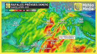 Prévisions Météo weekend  Les fortes rafales vont compliquer la situation [upl. by Aenyl388]