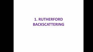 RUTHERFORD BACKSCATTERING [upl. by Goldia]