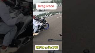 Drag Race Rs 200 vs R15 M trendingvideo youtubeshorts ytshorts shortsviral shorts rs200vlogger [upl. by Aay671]