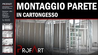 Profart srl  Montaggio PARETE in CARTONGESSO [upl. by Lotsirb]