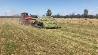 Massey Ferguson 1840 Square Baler amp Accumulator In Rockhampton QLD [upl. by Aicital]