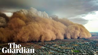 Drone footage shows massive dust storm sweeping across central New South Wales [upl. by Triley]