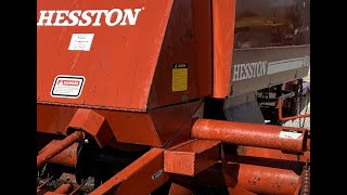 HESSTON 4600 KNOTTER BAR REMOVAL [upl. by Nomra]