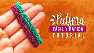 Cómo hacer pulsera de hilo fácil y rápida 15✨ Paso a Paso  DIY Macrame Friendship Bracelet [upl. by Nylcsoj194]