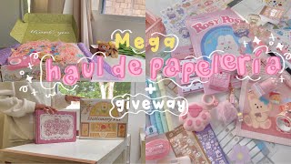 ✨Mega haul de papelería aesthetic ✨  GIVEAWAY  Stationery Pal´s [upl. by Katharina882]