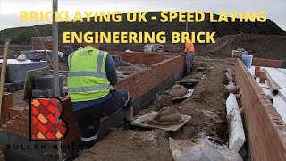 Bricklaying Uk  Engineering Brick Speed Laying [upl. by Gyasi892]