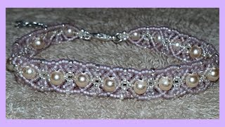 Bracelet mauve et argenté [upl. by Ullman]