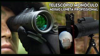 TELESCÓPIO MONÓCULO LELONG 40X60 HD MINI LUNETA PROFISSIONAL  TRIPÉ  SUPORTE P CELULAR  PORTÁTIL [upl. by Yornek]