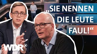 Bürgergeldempfänger konfrontiert Philipp Amthor CDU  hart aber fair to go  WDR [upl. by Einned]