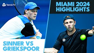 Jannik Sinner vs Tallon Griekspoor Highlights  Miami 2024 [upl. by Ajnos402]