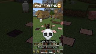 Wait for end🤯💀 MINECRAFT shorts shortsfeed minecraft minecraftgaming memes yadavgamer22 [upl. by Aruabea213]