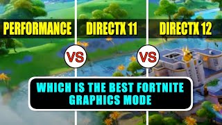 Performance vs DirectX 11 vs DirectX 12  which is the best graphics mode in Fortnite [upl. by Nedloh]