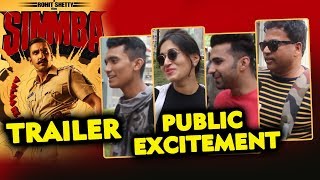 SIMMBA TRAILER  PUBLIC EXCITEMENT  Ranveer Singh Sara Ali Khan  Rohit Shetty Film [upl. by Gula]