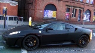 NOISY Evil Matte Black Ferrari 430 in Manchester [upl. by Haida]