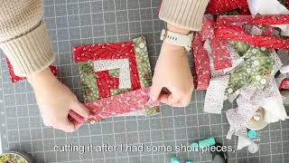 scrappy christmas potholder sewing tutorial [upl. by Enautna466]