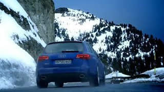 Audi RS6 vs Paraskier French Alps Race HQ  Top Gear [upl. by Ynatirb]