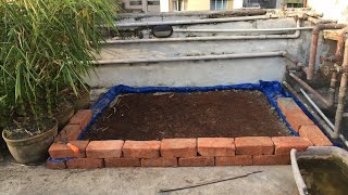 how to make a grass bedflower bedbed to grow vegetables on a terrace without damaging it [upl. by Anyehs]